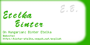 etelka binter business card